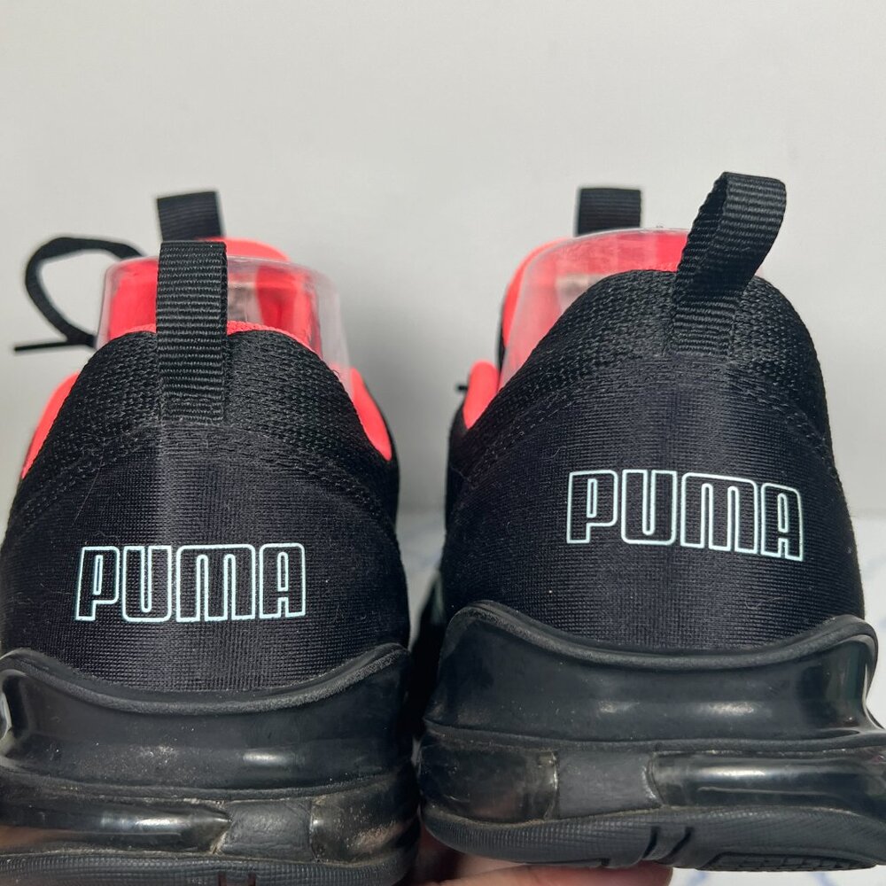Puma Womens Size 9 Black Sneakers with Coral and Light Teal Accents - Picture 3 of 8